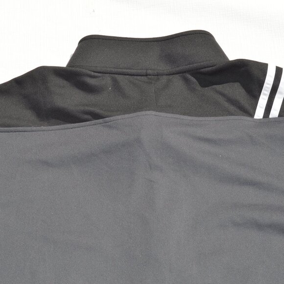 Adidas 3-Stripes Core 1/4 Zip Men's Sweatshirt - Carbon/Black Size XL (New) - Picture 8 of 11
